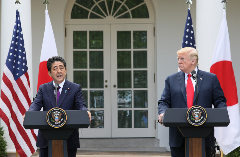 日米首脳会談・共同記者会見 安倍首相 トランプ大統領
